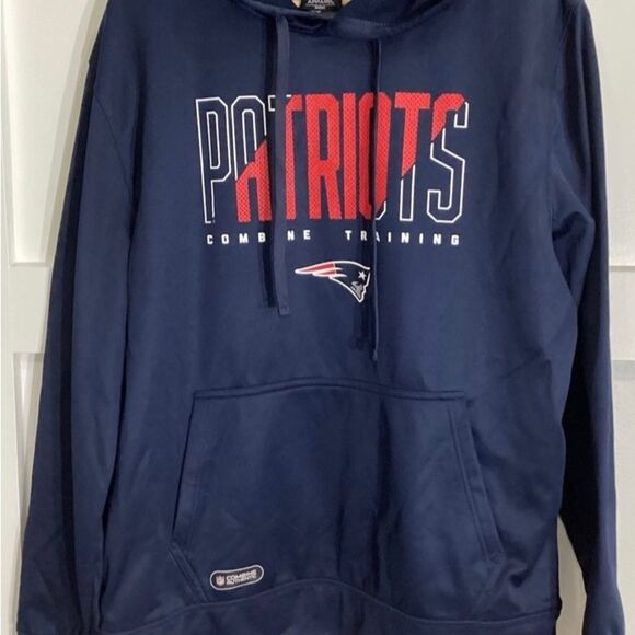 NFL Sweatshirt Hoodie Men's Size Large Navy New England Patriots Team Apparel - Picture 3 of 10
